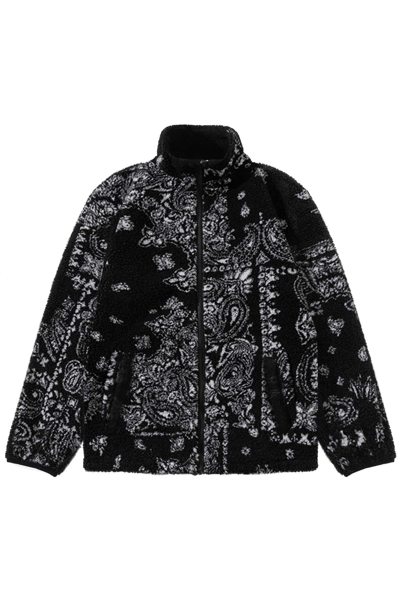 Going Up Paisley Printed Fleece Jacket - Cream/combo