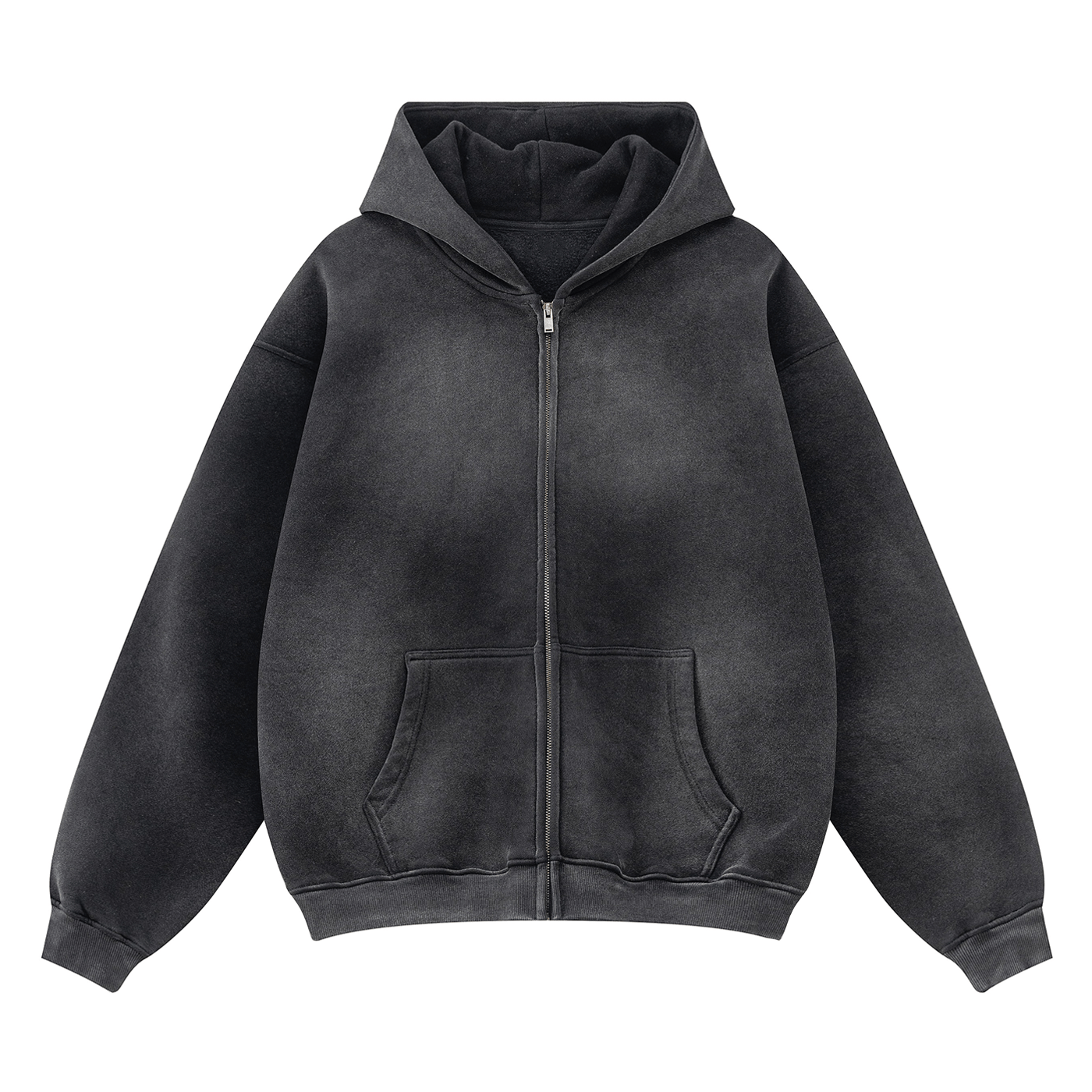 SMOKED ZIP-UP HOODIE